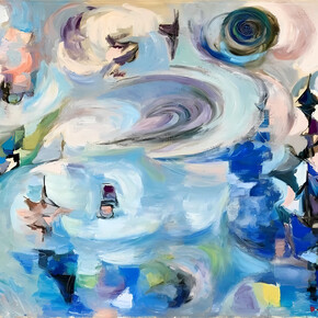 Hélène de Beauvoir, Skipiste, oil on canvas, 1962, 65x92.3cm © APP, Ute Achhammer