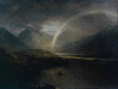 J. M. W. Turner, Lago Buttermere, con parte di Cromackwater, Cumberland, durante un temporale, 1798, Tate Britain, Londra, UK