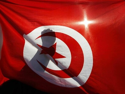 Una bandera tunecina