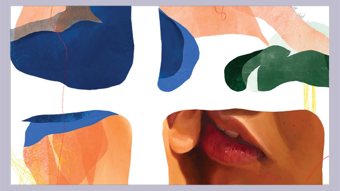 Nella foto un dettaglio della cover di "Dialogue", ultimo album di Jacopo Fagioli su disegno di Claire Cross