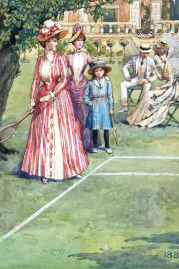 20th Century English School, A Tennis Party, 1889, Courtesy of Chris Beetles Gallery, St James, London