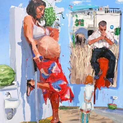 Alessandro Passaro, Aspettative sul vuoto, 100 x 120, olio su tela, 2013