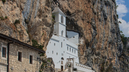 Ostrog Monastery: considering primitive equipment and poor transportation, the construction of the cave monastery at the height of 900 meters above sea level in 17th century was a miracle itself