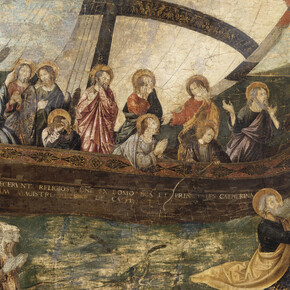 Antoniazzo Romano, La Navicella di Giotto (detalle), s. XV. Cortesía del Musée du Petit Palais