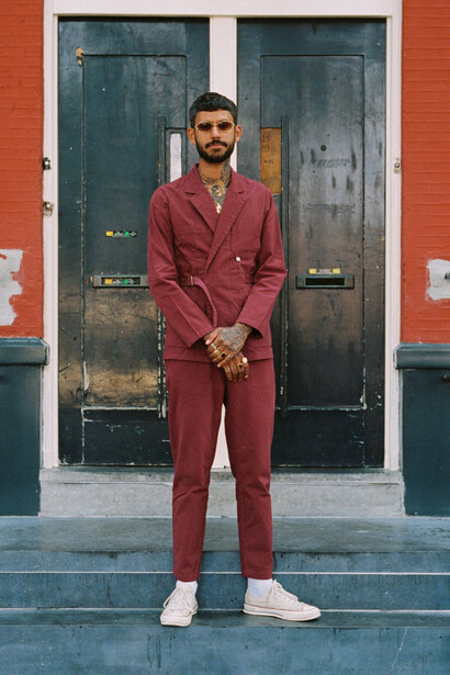 Suit designed by De Rrusie for the Bonne Suits label