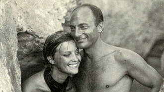 Raffaele La Capria insieme alla moglie l'attrice Ilaria Occhini in una foto di qualche anno fa