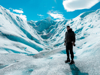 El Perito Moreno es uno de los pocos glaciares del mundo que aún se mantiene estable en tamaño. Santa Cruz, Argentina