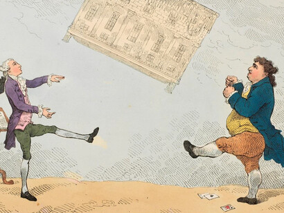 Thomas Rowlandson, Billy Lackbeard and Charley Blackbeard playing at Football, 7 February 1782, Royal Collection Trust/© Her Majesty Queen Elizabeth II 2014
