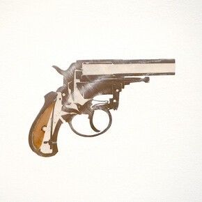 Oliver Beer, British Bulldog (Second half), 2014. Half gun, metal, plaster