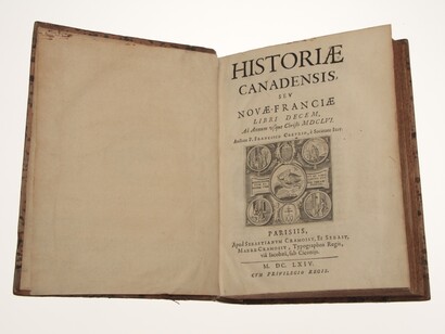 François Du Creux, Historiae Canadensis, sev Novae-Franciae Libri Decem, Ad Annum usque Christi, 1664. Gift of Ward C. Pitfield, M11712 © McCord Museum