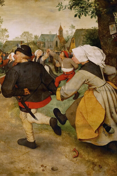 Pieter Bruegel The Elder, The Peasant Dance, detail