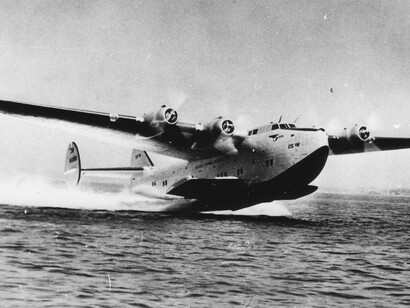 A Dixie Clipper, um Boeing 314, barco voador, operado pela Pan-Americana, estava em serviço 1939-1950.