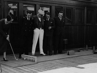 Partita a minigolf sul Conte Rosso, 1931