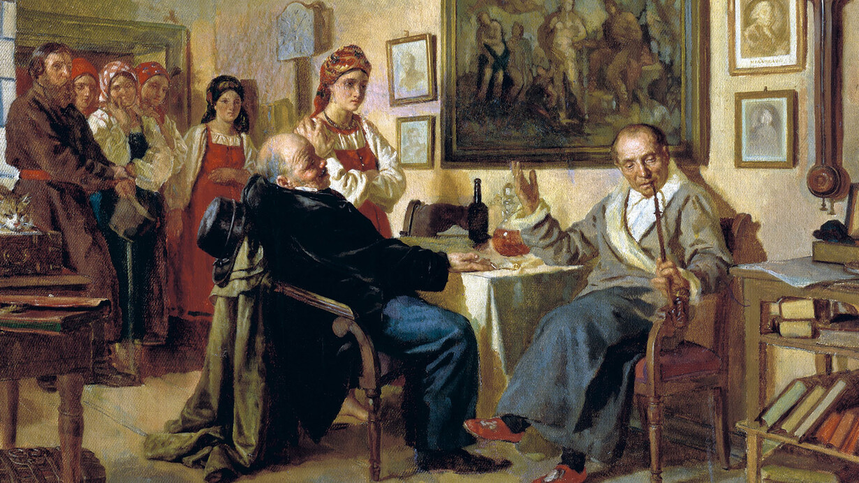 «El trato (venta de una joven sierva)», Nikolai Nevrev
