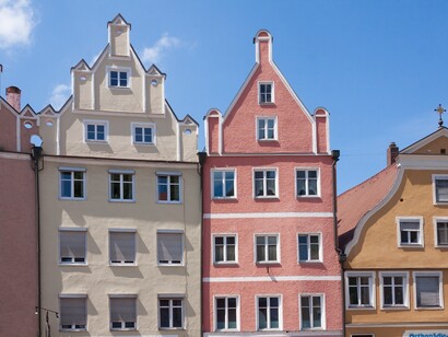 Prospetti di palazzi a Landshut