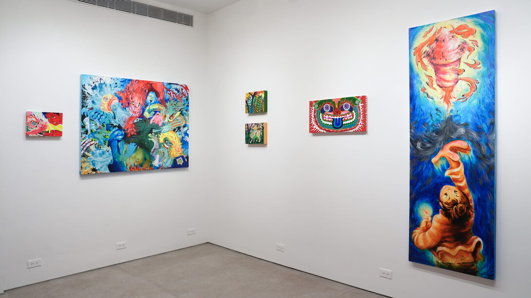 Susan Kim Alvarez and Cici McMonigle, Oh for Goodness Snake! exhibition view. Courtesy of Latitude Gallery