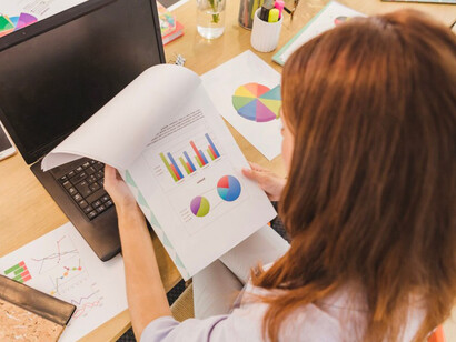 In a university setting, students enhance their understanding by actively working with and interpreting data