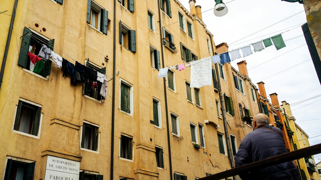 Ghetto Nuovo, le premier ghetto juif historique situé dans le quartier de Cannaregio à Venise, en Italie