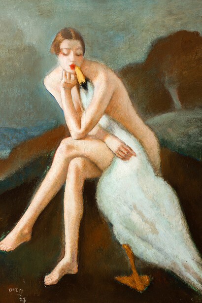 Anselmo Bucci, Leda moderna (detail), 1927. Courtesy of Mart