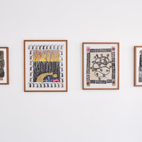 Manik Raj Nakra, Mother Earth dark mother, exhibition view. Courtesy of Martha's Gallery