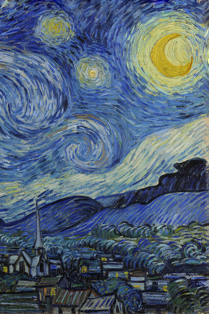 Vincent van Gogh, La noche estrellada (detalle), 1889