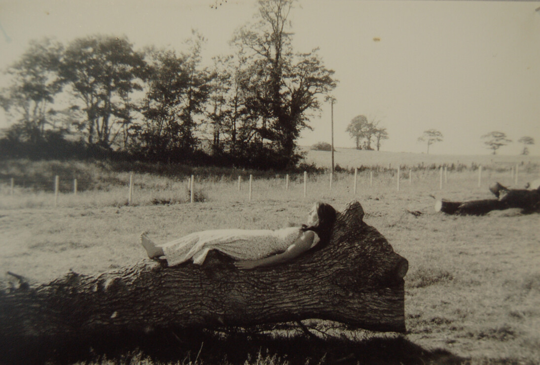 Annabel Nicolson, documentation from the performance Sleeping Like a Log, published in the artist’s book ‘Escaping Notice’, 1977 