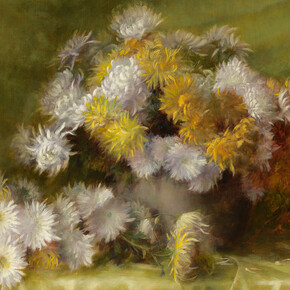 John Marshall Gamble, Chrysanthemums (detail), 1889. Courtesy of Frye Art Museum