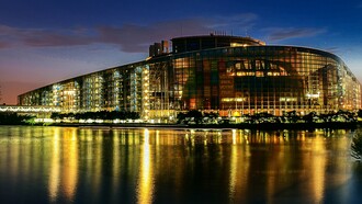  La sede del Parlamento europeo a Strasburgo, Francia