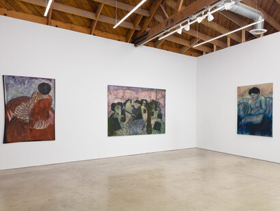 Hammzat Tahabsim, Spectral arrangement, exhibition view. Courtesy of Make Room Gallery