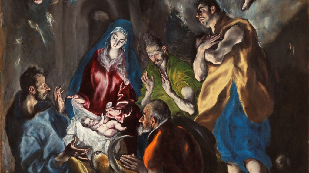 El Greco, Adoración de los pastores (detalle), 1612 - 1614. Cortesía del Museo Nacional del Prado