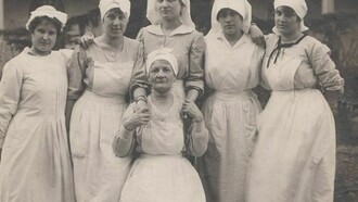 Addette all'assistenza materna. Foto: Archivi Unione Femminile Nazionale