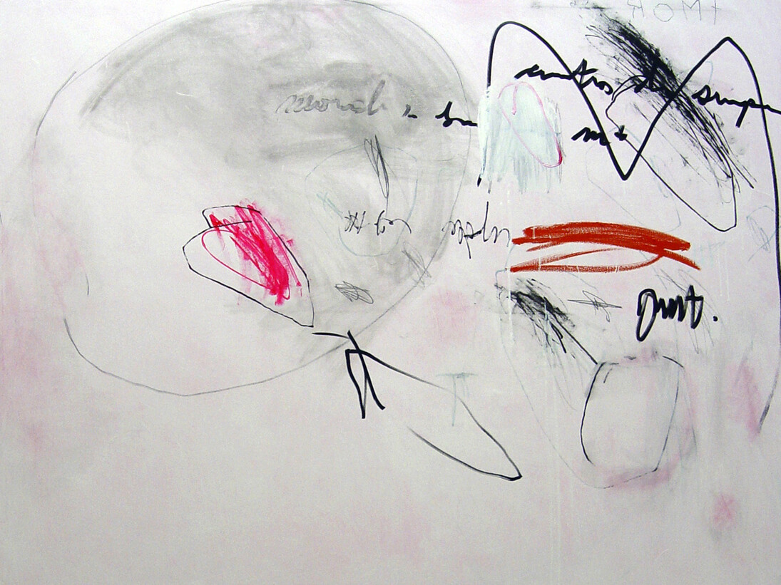 Javier De Cea, Babbling 2, Mixed Media on Canvas, 78.5 x 67, detail
