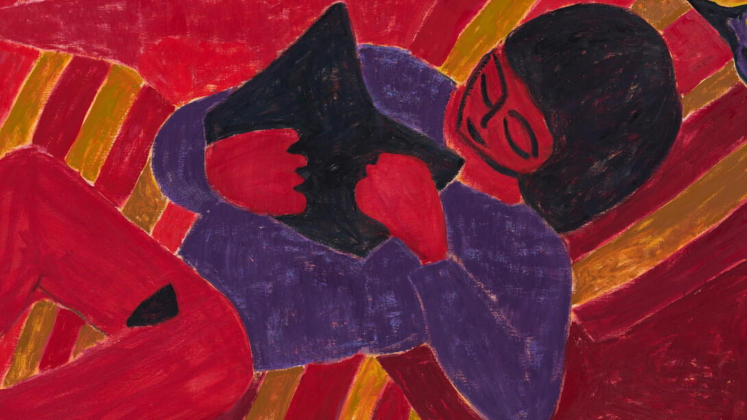 Tal R, Emma läser Dostojevskij (detail), 2025. Courtesy of Millesgården Museum