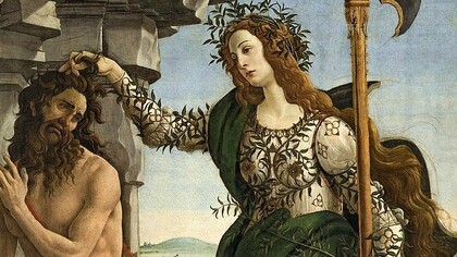 Pallade e il Centauro di Botticelli 1482, Uffizi, Firenze, Italia