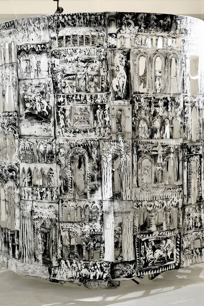 Kevork Mourad, Tower (detail), 2019. Courtesy of Leila Heller Gallery