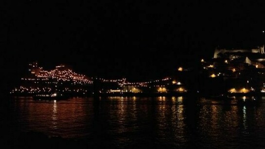 Portovenere and its thousand lights shining at night