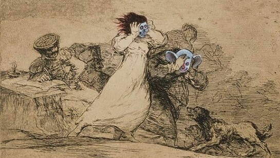 Jake and Dinos Chapman, What is this hubbub? 2003, 9 5/8 x 13 9/16 inches (24.5 x 34.5 cm)