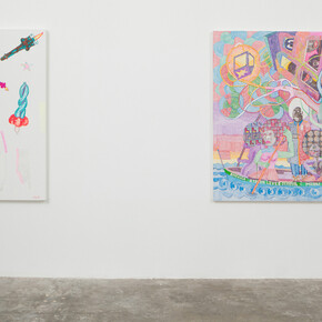 Installation view of Peter Williams: River of Styx, 2018. Photo by Michael Underwood. Image courtesy of Luis De Jesus Los Angeles.
