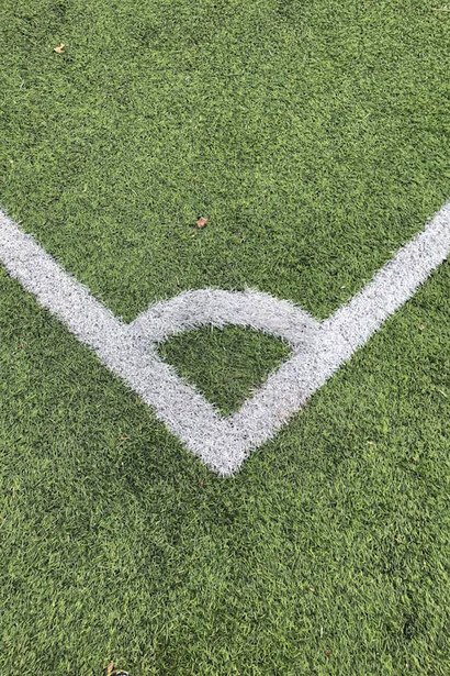 La cancha desde el tiro de esquina