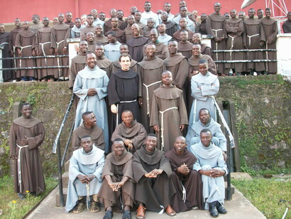 Fra Ivan Matić with his colleagues in the faith in D.R. Congo