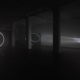 Anthony McCall, Solid light, 1973, 2020, 2026, exhibition view. Courtesy of Sean Kelly
