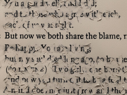 Bethany Collins, The deluge, exhibition view. Courtesy of MCA Denver