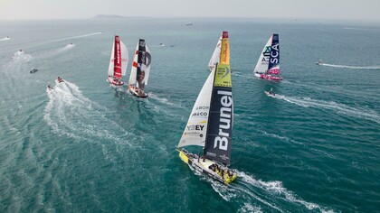 Barcos de la Volvo Ocean Race en una edición anterior