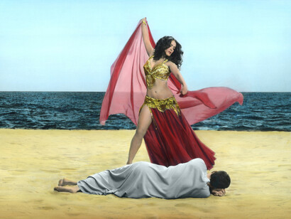 Youssef Nabil, I Saved My Belly Dancer #XII (détail), 2015, Hand coloured gelatin silver print © Courtesy of the artist and Galerie Nathalie Obadia, Paris/Bruxelles
