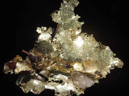 Pieza de oro expuesta en anteriores ediciones de Expominer