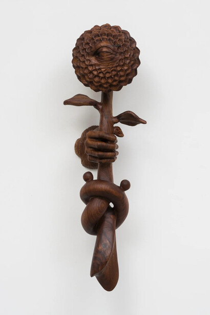 Vincent Pocsik, Hand with dahlia, 2024. Courtesy of Nazarian / Curcio Gallery