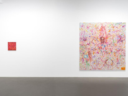 Jutta Koether, ŒuVreS réCEnteS, exhibition view. Courtesy of Galerie Chantal Crousel