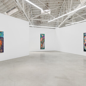 Nasim Hantehzadeh, Tickles, dance, and goosebump blooms, exhibition view. Courtesy of the artist and Night Gallery, Los Angeles. Photography by Marten Elder