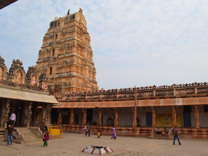 Inside Virupaksha Temple