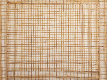 Empty Screen, 2015, bamboo, rattan, metal wire, 78 ¾ x 98 ½ x 3 ½ in. (200 x 250 x 9 cm)
